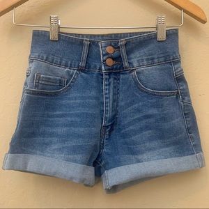FashionNOVA: High-Waisted Jean Shorts